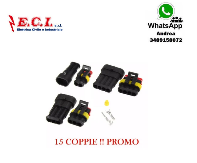 Ensemble De Connecteurs Mâle/Femelle Étanche Étangs pour Voiture Moto Bateau C