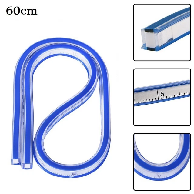 Set De 4 Règles De Couture - Métrique - Pour Dessin De Vêtements - Plastique Flexible