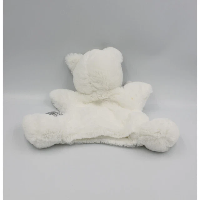 Doudou plat marionnette chat blanc gris SIMBA TOYS KIABI - 25931