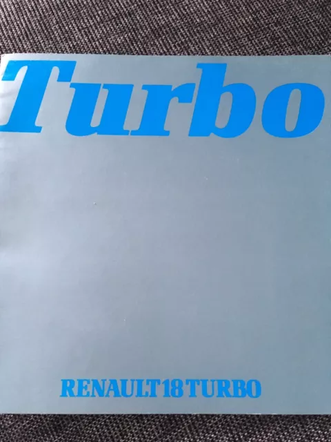 Catalogue / Brochure RENAULT 18 TURBO de 1981 ___