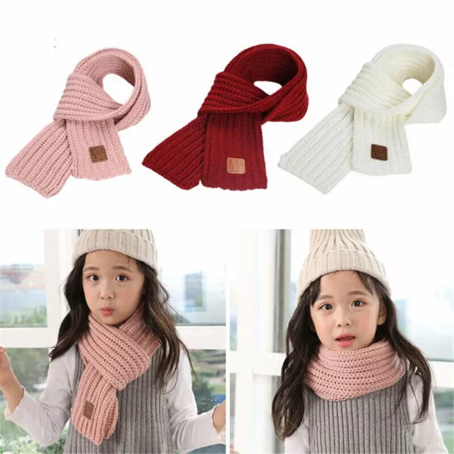 Winter Thick Soft Kids Scarf Knitted Scarf Neck Warmer Warm