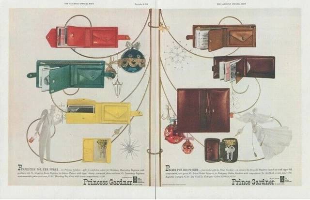 1951 Princess Gardner Leather Accessories Registrar Wallet Vintage Print Ad SP5