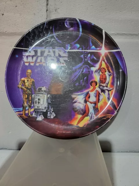 Star Wars child's Melamine Plate 1996 **RARE** Vintage Star Wars A New Hope