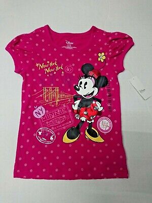 Nuovo con Etichetta Disney Minnie Mouse Bambine TAGLIA S (5/6) T-Shirt