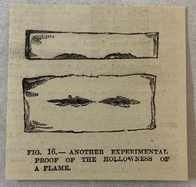 1885 Pequeño Revista Grabado ~ Experimental Prueba, Hollowness De Llama
