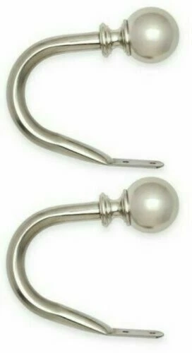 Umbra Stella Farrah Holdback in Brushed Nickel Set of 2 For Drapery or Curtains