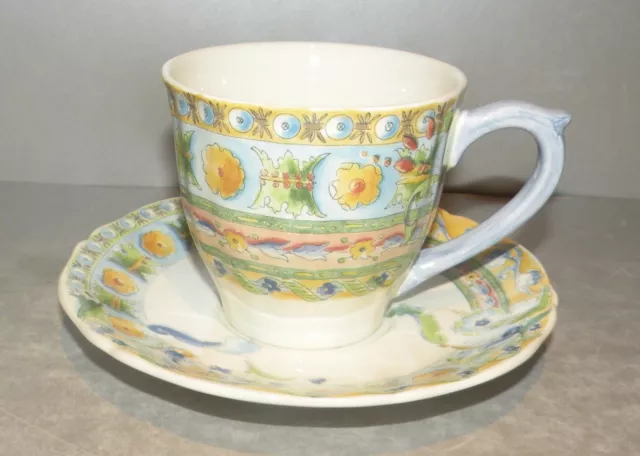 NEW US Tea Cup and Saucer  Raphael Pattern GIEN NEW