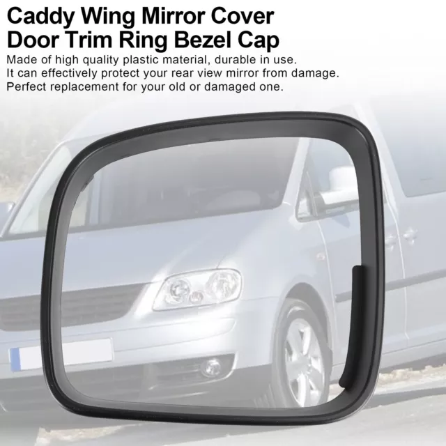 Caddy Wing Mirror Cover Door Trim Ring Bezel Cap pour VW Transporter T5-Left
