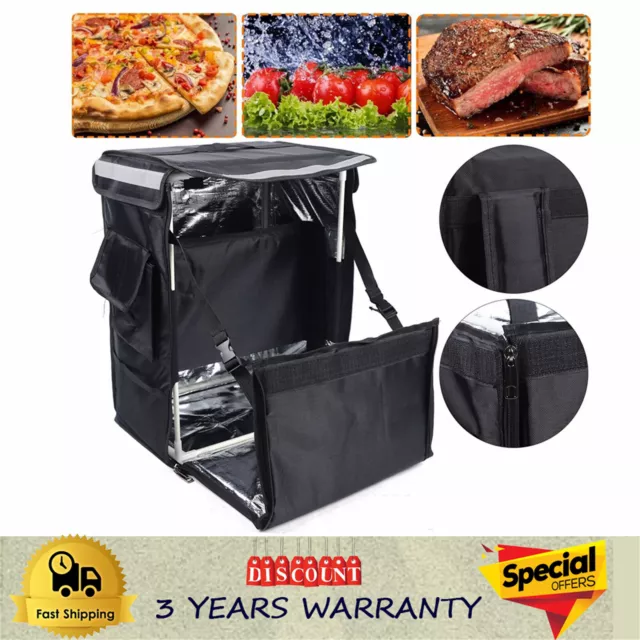 Large 42L Food Delivery Insulated Bags BBQ Pizza Takeaway Thermal Bag Backpack🔥