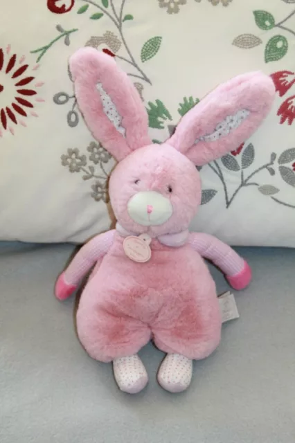 DOUDOU ET COMPAGNIE LAPIN  CHOUPIDOUX ROSE VICHY POIS  NEUF (sans boite)