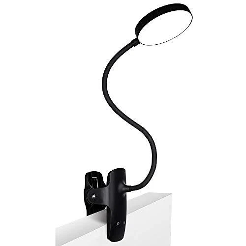 LED Reading Light Rechargeable Clamp Light USB Book Clamp Light with 5 Colors 5