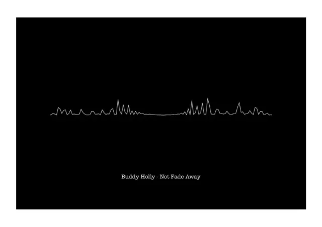 Buddy Holly - Not Fade Away - Heartbeat Sound Wave Art Print