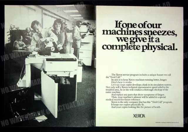 Xerox Copiers Printers 1980 Trade Print Magazine Ad Poster Tech ADVERT