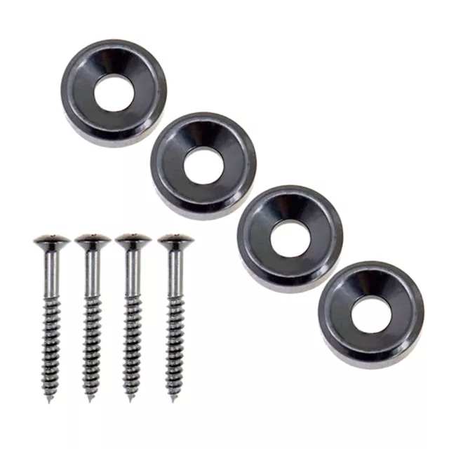 4Pcs Guitar Body Neck Fixed Mounting Screw Ferrules For Electric Bass Guitar