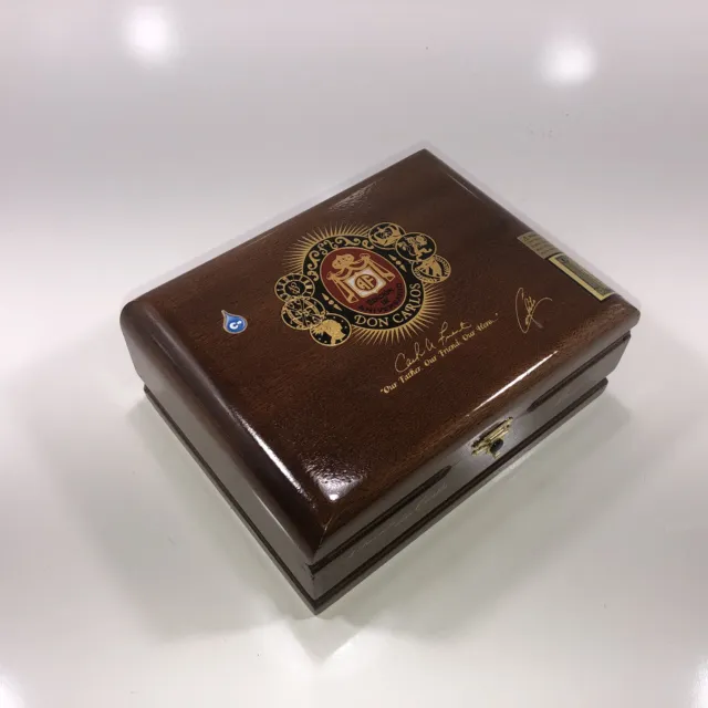 Arturo Fuente Don Carlos Belicoso Empty Wooden Cigar Box 8.25x6.25x3.25