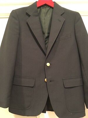 Club Room boys classic navy blazer in wool blend size 12