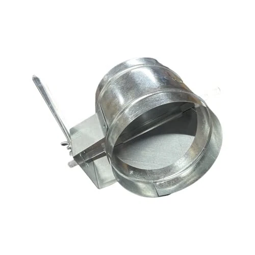 6-in HVAC Duct Manual Volume Damper with 1-1/2" Handle - Galvanized Sheet Met...