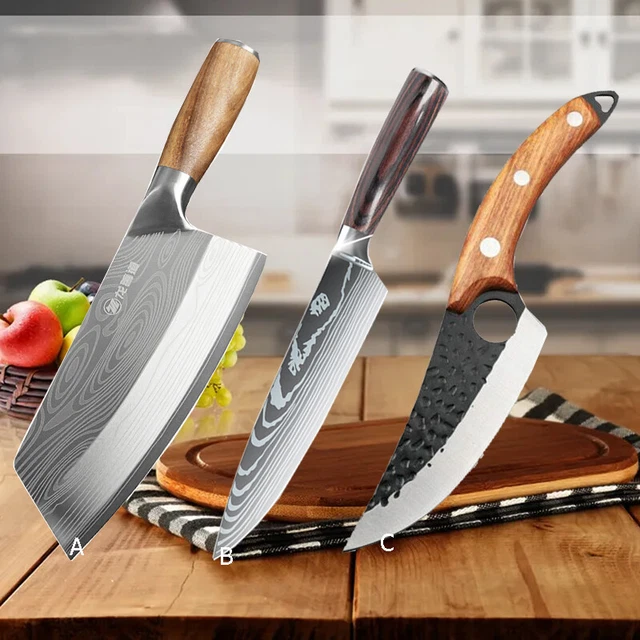 Japanisches Kochmesser Küchenmesser Hackmesser Universalmesser Edelstahl Messer