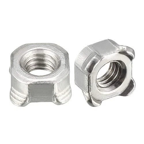 uxcell Weld NutsM6 Square UNC Coarse Carbon Steel Machine Screw Silver Pack o...