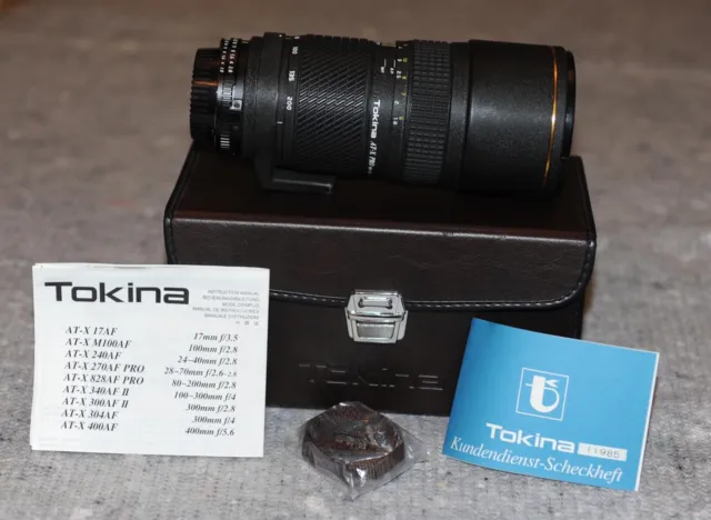 Teleobjektiv Tokina AT-X PRO 80-200 mm 1:2,8 Nikon-Anschluss sehr guter Zustand