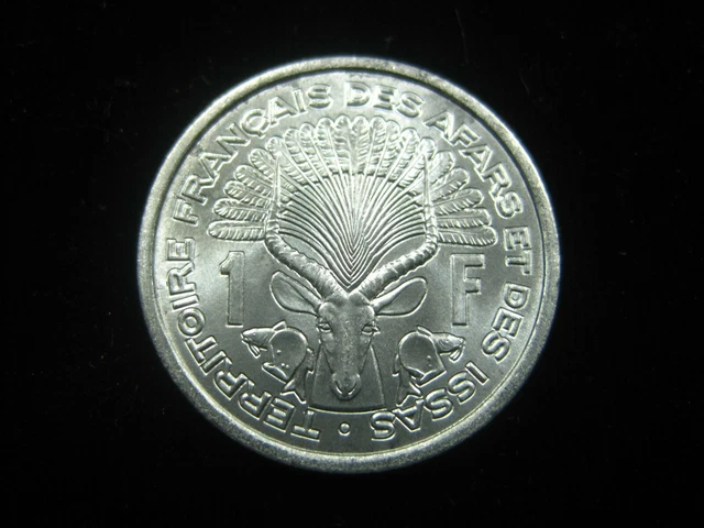 French Afars & Issas 1 Franc 1975 Djibouti Africa Bu 3842# Money Coin