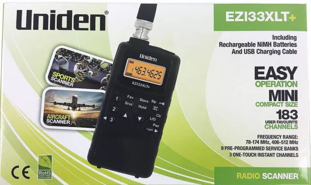 Uniden Bearcat EZI33 XLT PLUS Ricevitore scanner VHF Air Marine portatile 2