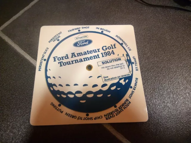 Vintage Ford Amateur Golfturnier 1984 Erinnerungsstücke Situation/Lösungsanleitung