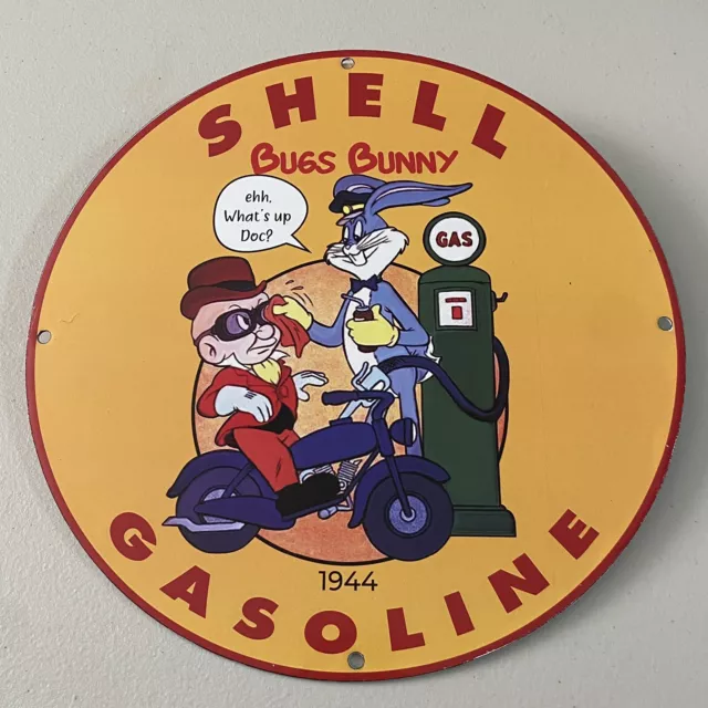 Vintage Shell Gasoline Porcelain Gas Motor Oil Petrol Service Station Pump Sign