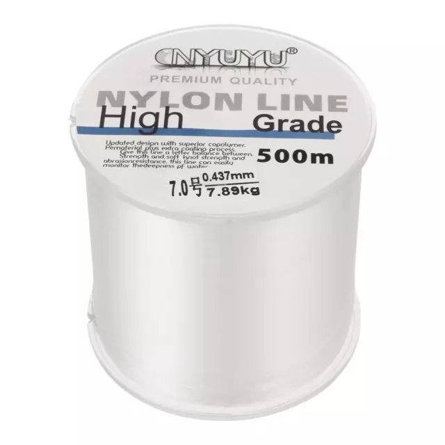 500M 17lb Nylon Sedal, 7.0# Monofilamento Hilo Alambre, Transparente