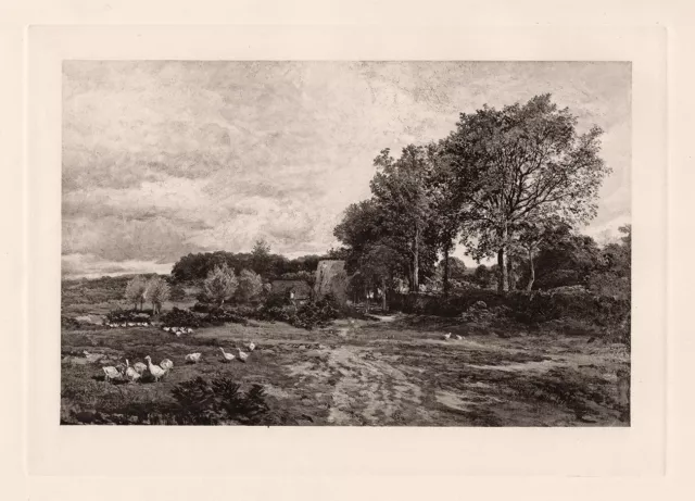 Samuel BOUGH 1800s Antique Print "Holmwood Common Landscape" Framed SIGNED COA