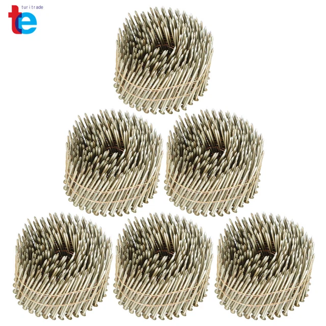Siding Nails 2-1/2" x 0.090" Wire Collated Coil Resin Paint 15-Degree Ring Shank