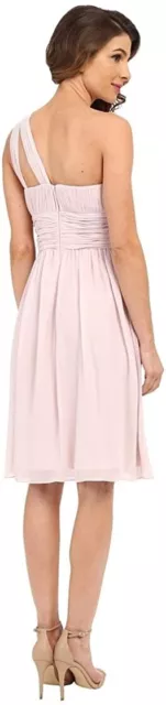 Donna Morgan 243207 Womens Rhea Sleeveless One Shoulder Dress Palest Pink Size 4 3