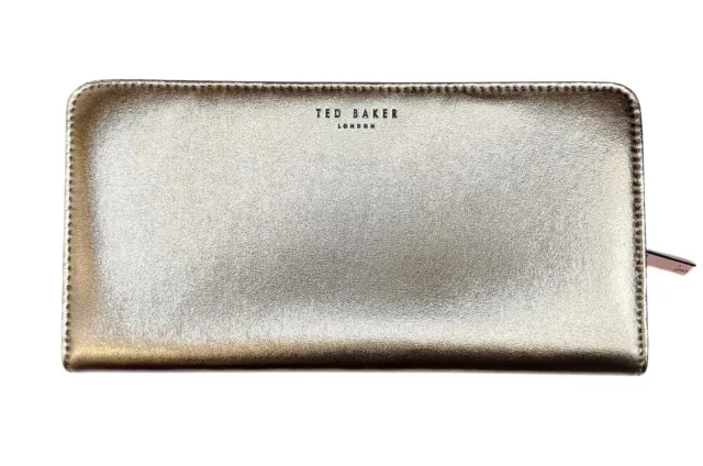 Ted Baker Purse Wallet Women Sparkly Glitter Rose Gold Luxury Money Card Holder