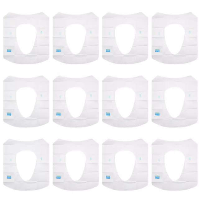 20 Pcs White Wood Pulp Paper Disposable Toilet Seat Travel Cushion