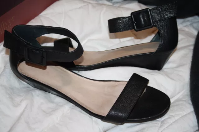 Wittner Ladies Black Leather * Norris * Sandals . Euro : 42. Worn Once. Freepost