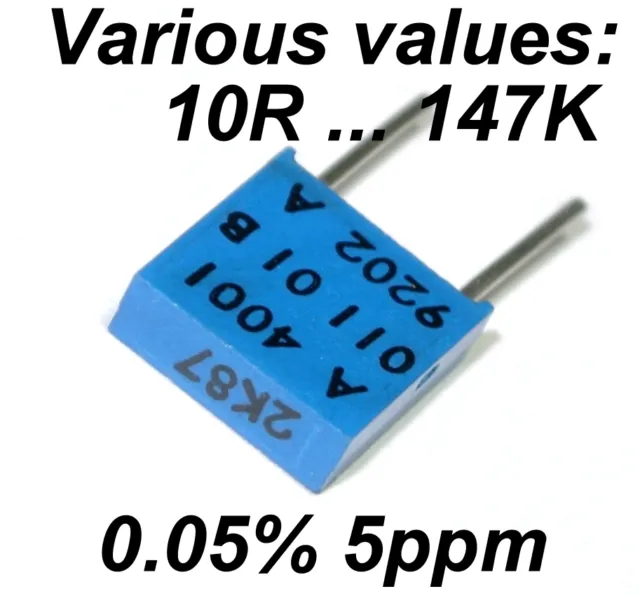 0.05% 5ppm 0.5W Very High Precision Vishay SFERNICE Foil resistor values: 10R ..