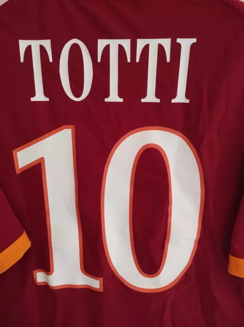 Maglia calcio originale Kappa As Roma Francesco Totti Taglia M stagione 2009-10