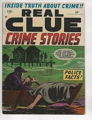 Real Clue Crime Stories Vol 7 #12 Fn Fine Golden Age Comic Hillman 1953