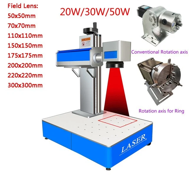 DESKTOP MINI SCANNER All in One Optical Fiber Laser Marking Machine 20W ...