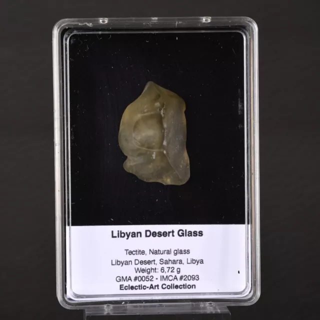Lente Del Deserto Libico con Foro Impattite 6,72 G Tektit LDG Libyan Glass Urto