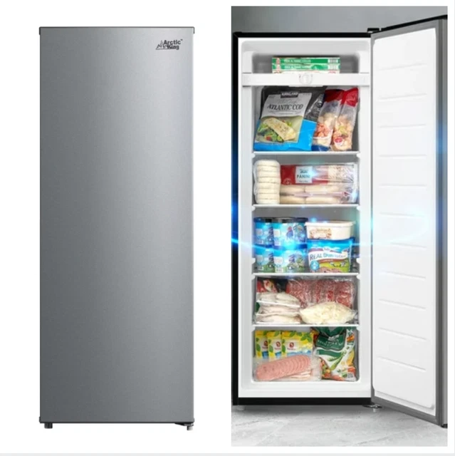 7.0 CUFT ARCTIC King Upright Auto Defrost Freezer Stainless Steel