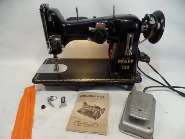PFAFF 130 Sewing Machine Heavy Duty Commercial Grade CLEAN WORKS Made In Germany