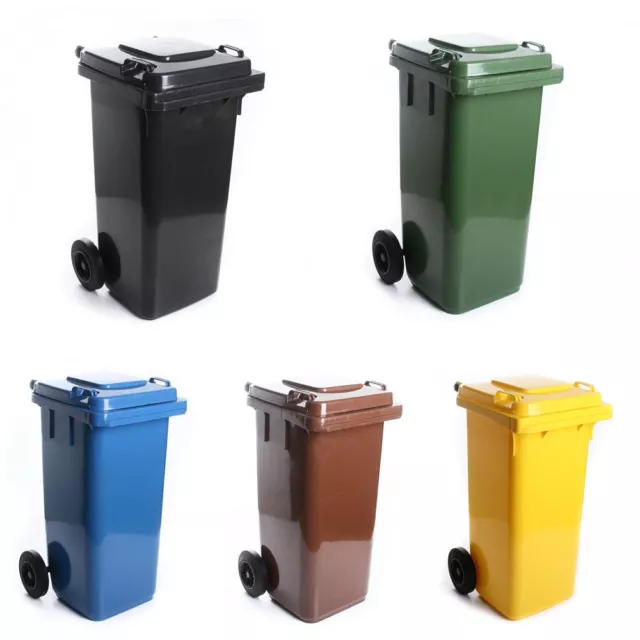 Mülltonne Müllbehälter 120L mit Deckel 2 Rad Behälter Abfalltonne 5 Farben