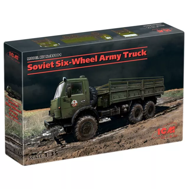 ICM 35001 Plastic model truck kit Scale 1:35 Soviet military truck Kamaz 4310