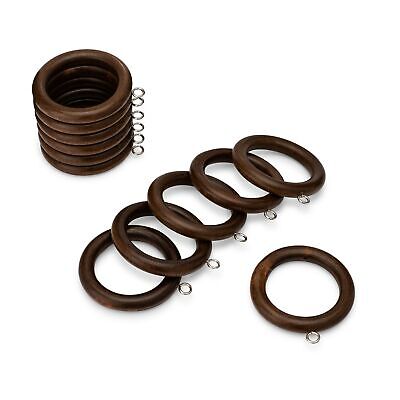 2.25 Inch Wood Curtain Rings Inner Diameter Comes in 5 Finishes, Set of 12