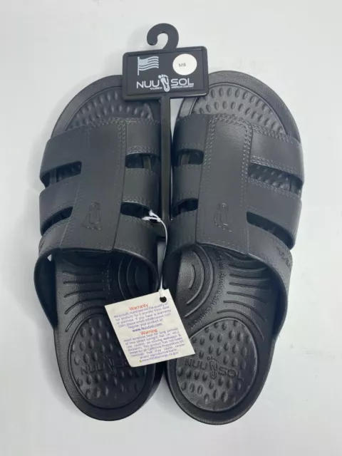 Nuusol Stanley Men's Size 8 Slides Eclipse Black Made In The USA