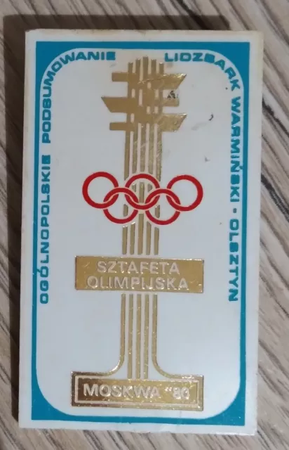 Poland Polish Olympic Noc Pin Badge 1980 Moscow