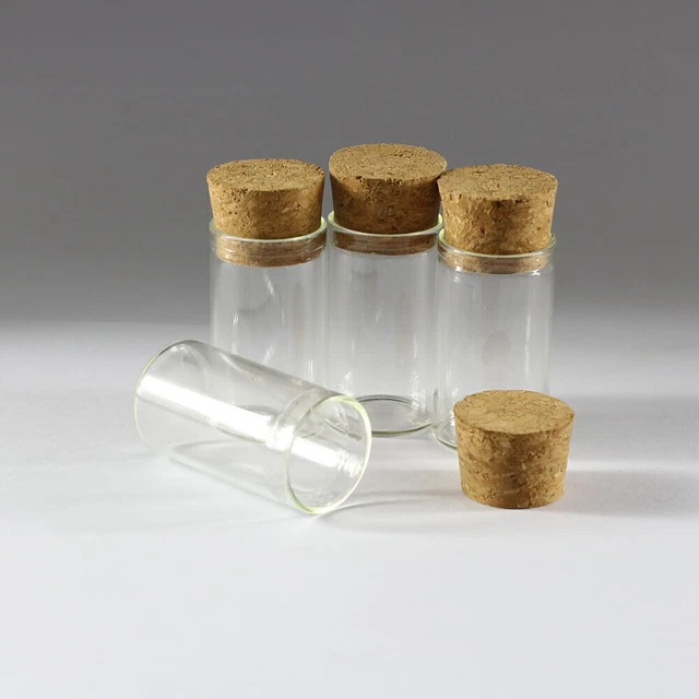 Bottles with Cork Small Jars Vials Tiny Bottle Empty 22x40mm 30-100 pieces 8ml