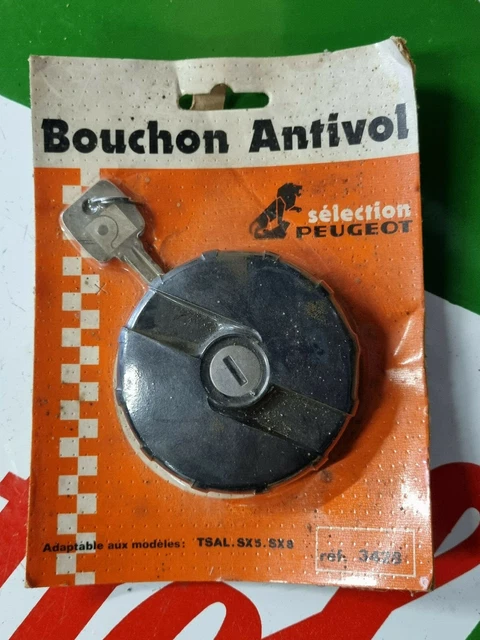 N.O.S bouchon de reservoir ANTIVOL a clés PEUGEOT SX5 SX8 TSA mobylette