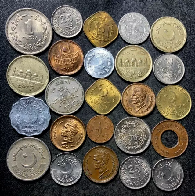 Old PAKISTAN Coin Lot - 1948-PRESENT - 24 Excellent Coins - Lot #S20